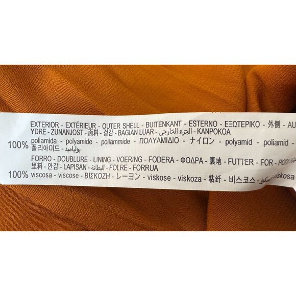 ZARA Vintage Inspired Small Lace Midi Dress In Burnt Orange - Picture 11 of 14